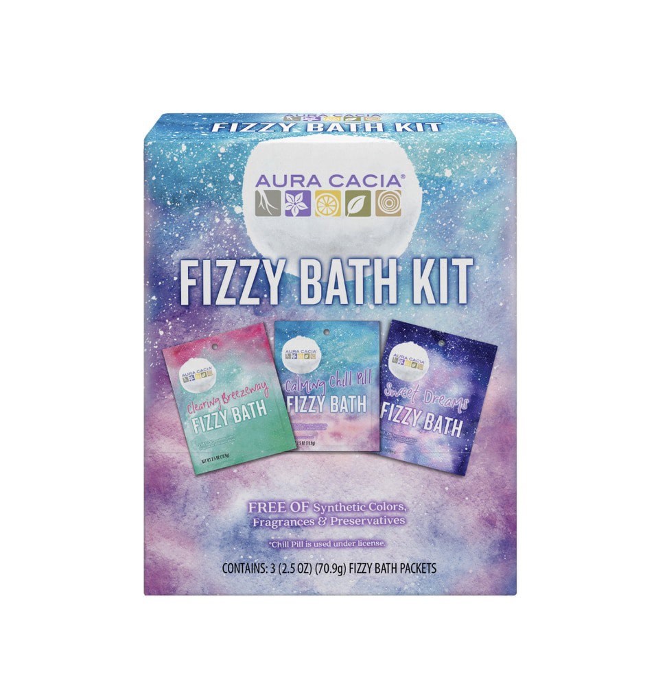 slide 1 of 1, Aura Cacia Bath Fizzy Kit, 3 ct
