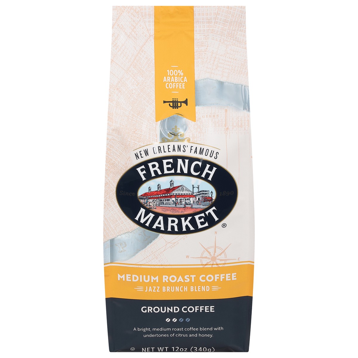 slide 11 of 12, French Market Coffee Breakfast Blend Ground Coffee - 12 oz, 12 oz