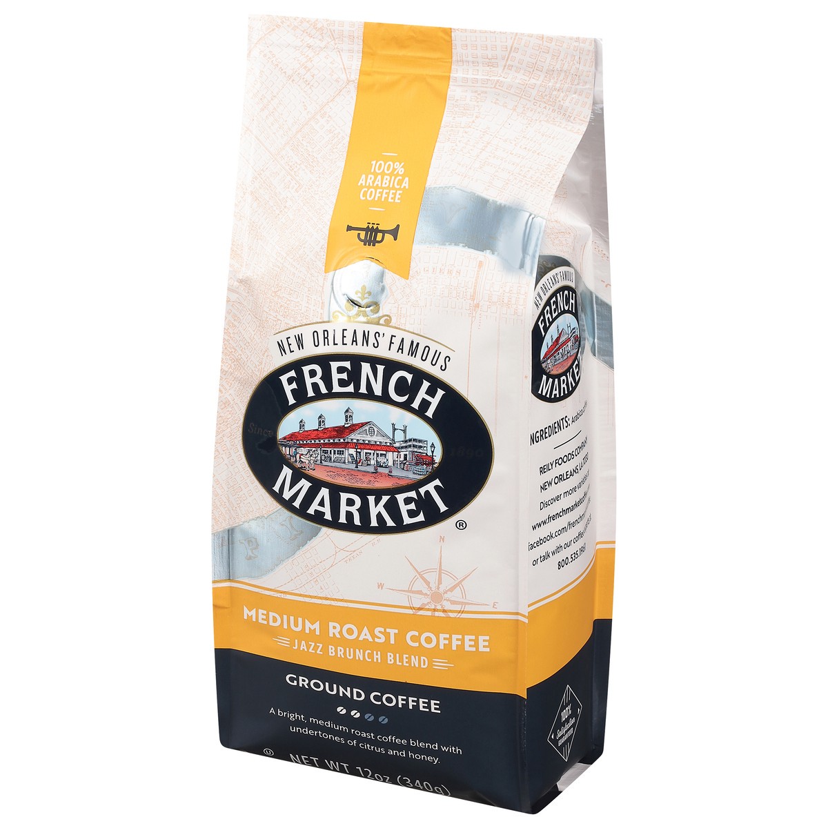 slide 3 of 12, French Market Coffee Breakfast Blend Ground Coffee - 12 oz, 12 oz