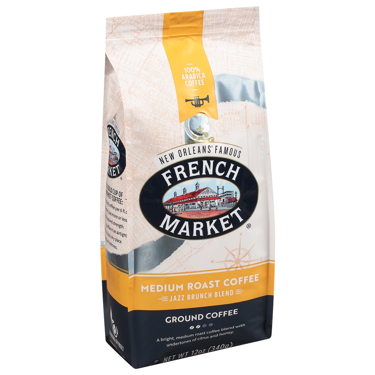 slide 6 of 12, French Market Coffee Breakfast Blend Ground Coffee - 12 oz, 12 oz