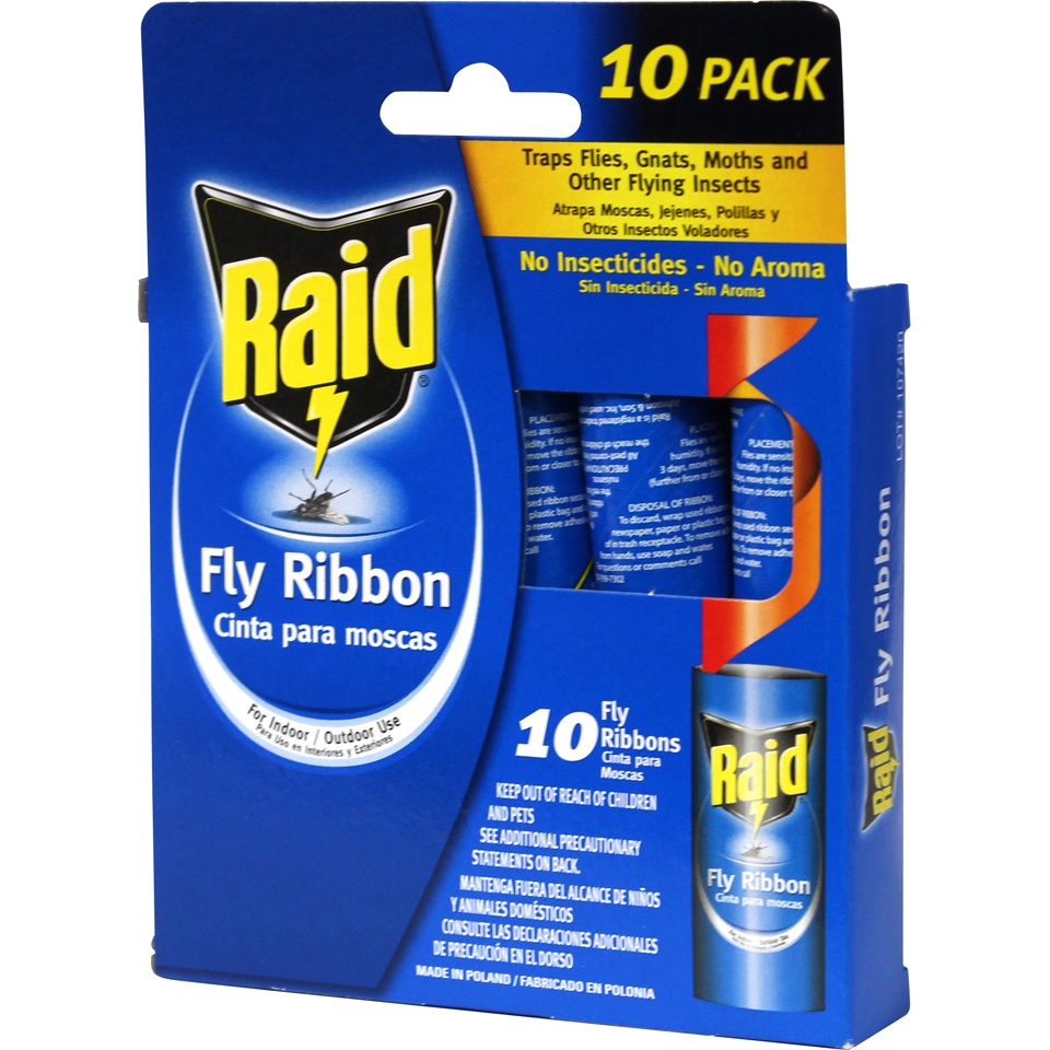 slide 5 of 6, Raid Fly Ribbon 10 ea, 10 ct