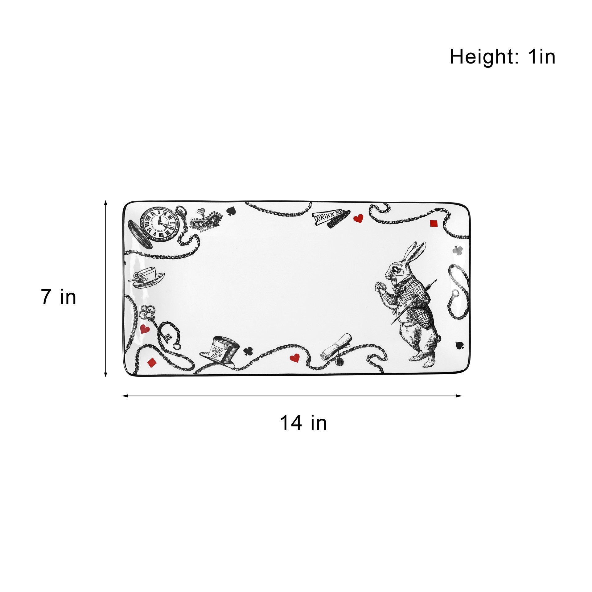 slide 2 of 4, 14" White Rabbit Ceramic Serving Dish By Ashland, 14 in