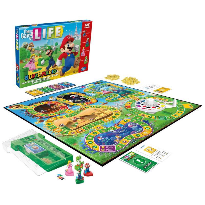 slide 4 of 15, Hasbro The Game Of Life: Super Mario Edition Board Game, 1 ct