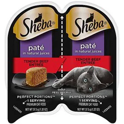Sheba Perfect Portions Tender Beef Entree Adult Wet Cat Food Pate - 2.6 Oz