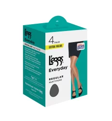 L'eggs Everyday Regular Panty With Sheer Toe - Black