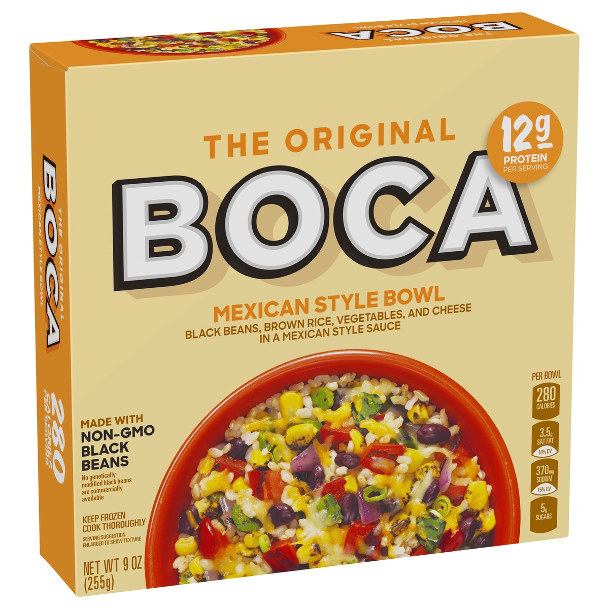 slide 7 of 10, BOCA Mexican Style Bowl with Non-GMO Black Beans, 9 oz Box, 9 oz