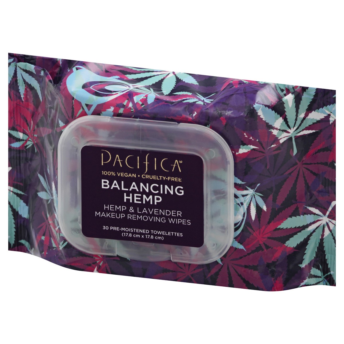 slide 8 of 11, Pacifica Pre- Moistened Make Up Removing Wipes Balancing Hemp Hemp & Lavender Towelettes 30 ea, 30 ct