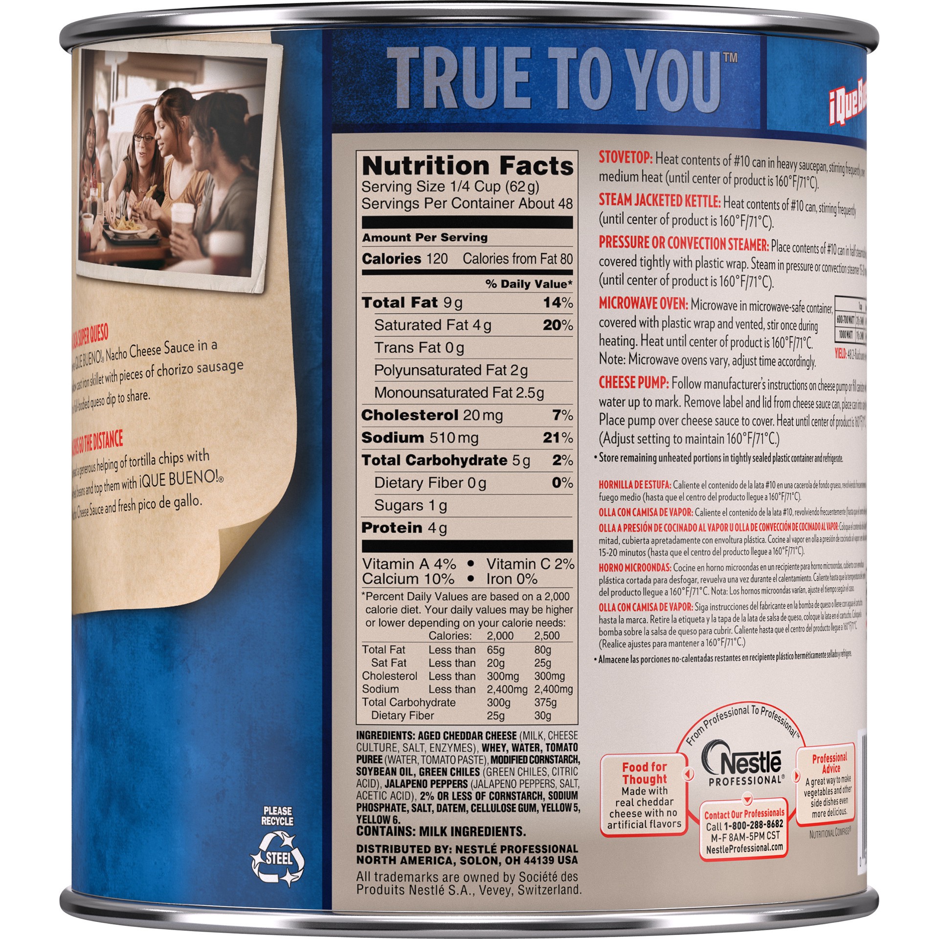 slide 2 of 4, Chef-mate ¡Que Bueno! Nacho Cheese Sauce Club Pack, 6 lb 10 oz Can, 106 oz