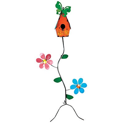 slide 1 of 1, Creative Decor Sourcing Metal Butterfly Birdhouse Stand, 1 ct