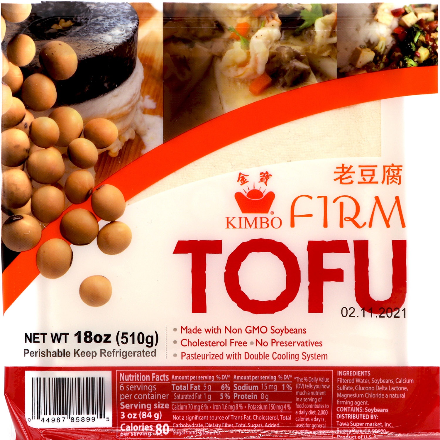 slide 1 of 1, Kimbo Firm Tofu, 18 oz