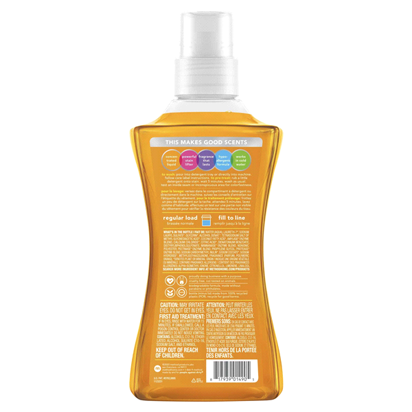 slide 7 of 13, method Laundry Detergent, Ginger Mango, 53.5 Ounces, 66 Loads, 53.5 fl oz