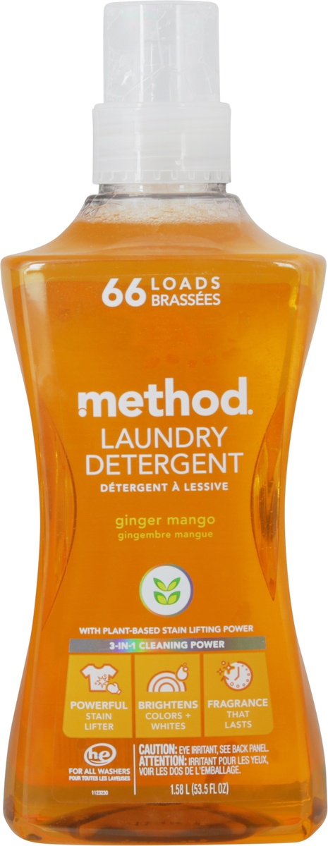 slide 8 of 10, method Ginger Mango Laundry Detergent, 53.5 fl oz