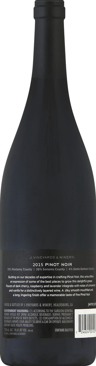 slide 2 of 3, J Vineyards Pinot Noir, 1 ct