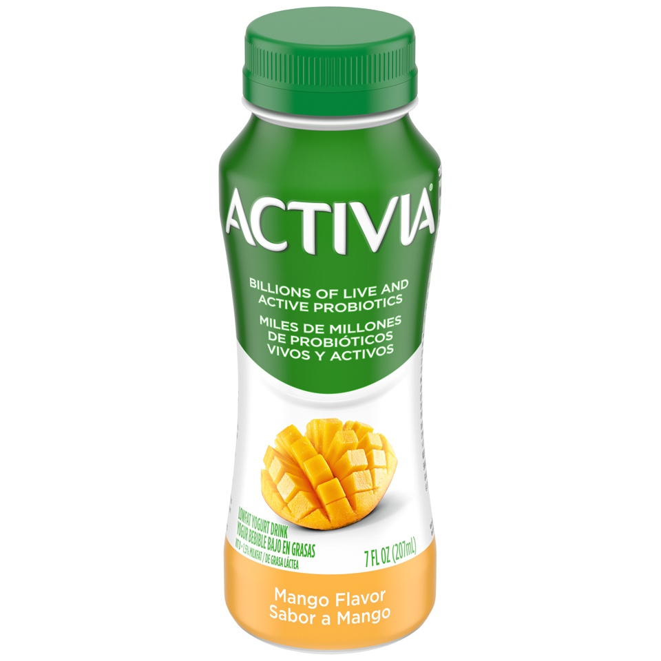 slide 2 of 6, Activia Mango Probiotic Lowfat Yogurt Drink, Probiotic Yogurt Drink, 7 FL OZ, 7 fl oz