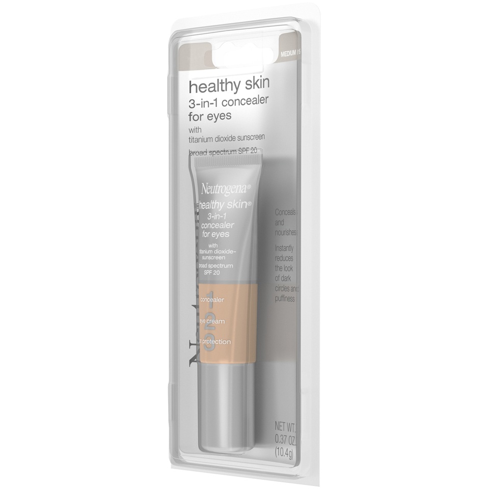 slide 3 of 6, Neutrogena 3-in-1 Concealer for Eyes - 15 Medium, 0.37 oz