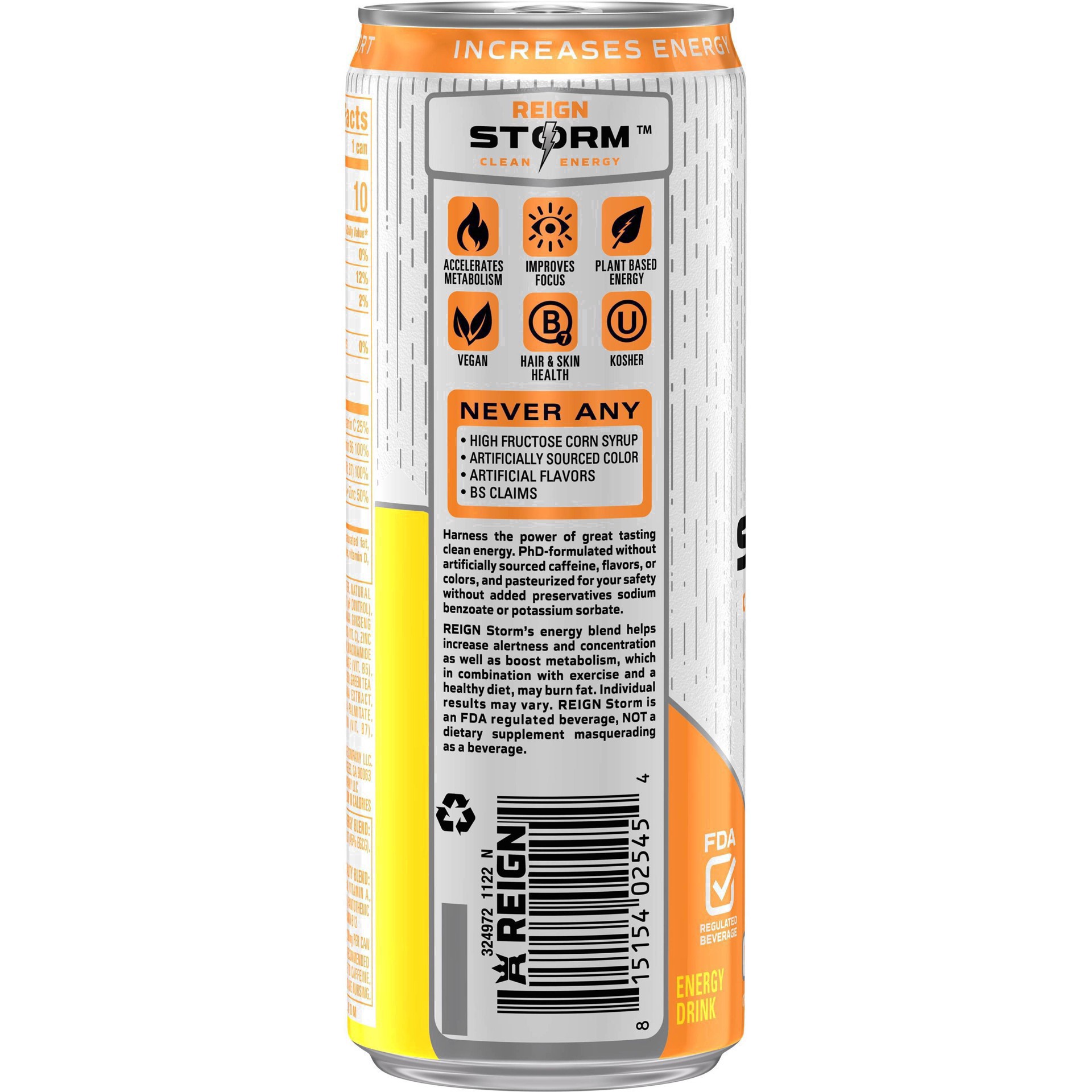 slide 28 of 41, Reign Storm Valencia Orange Energy Drink 12 fl oz, 12 fl oz