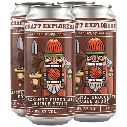 slide 1 of 1, Craft Explorers hazelnut chocolate double stout, 4 pack, 4 ct; 16 fl oz