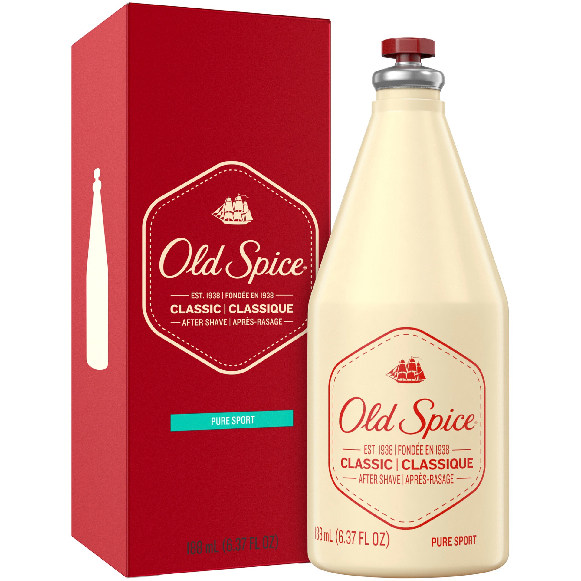 slide 4 of 5, Old Spice After Shave Pure Sport Scent, 188 ml