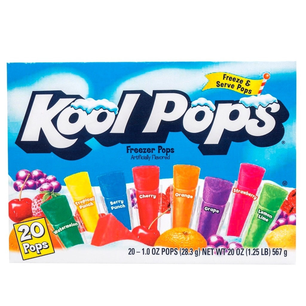 slide 1 of 1, Kool Pops Original Flavors Freezer Pops, 20 ct