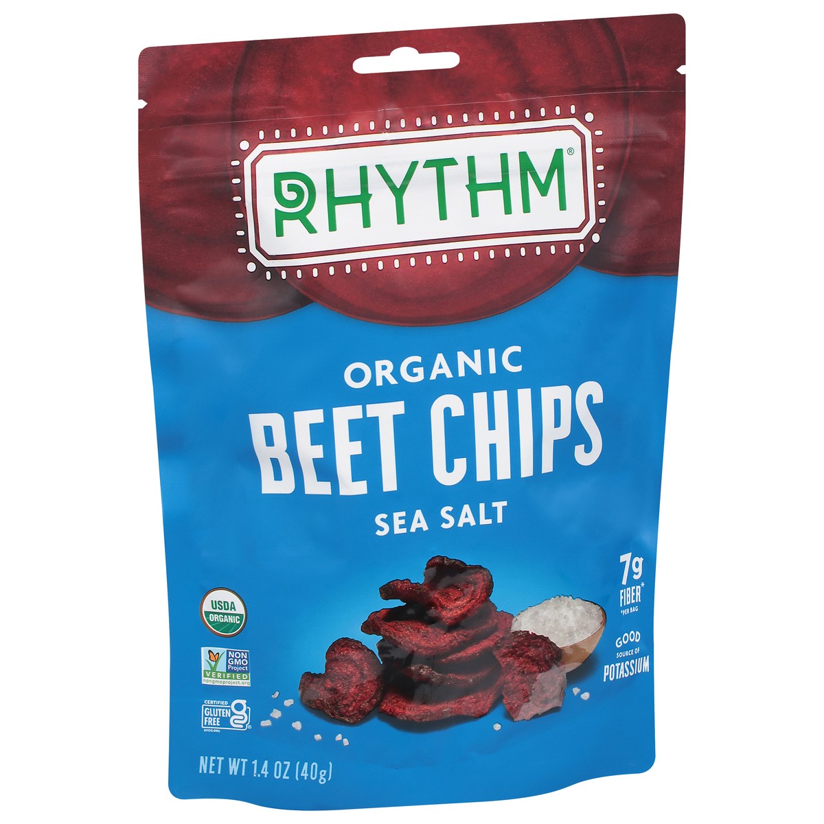 slide 4 of 9, Rhythm Organic Sea Salt Beet Chips 1.4 oz, 1.4 oz