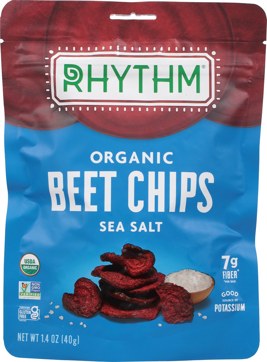 slide 9 of 9, Rhythm Organic Sea Salt Beet Chips 1.4 oz, 1.4 oz