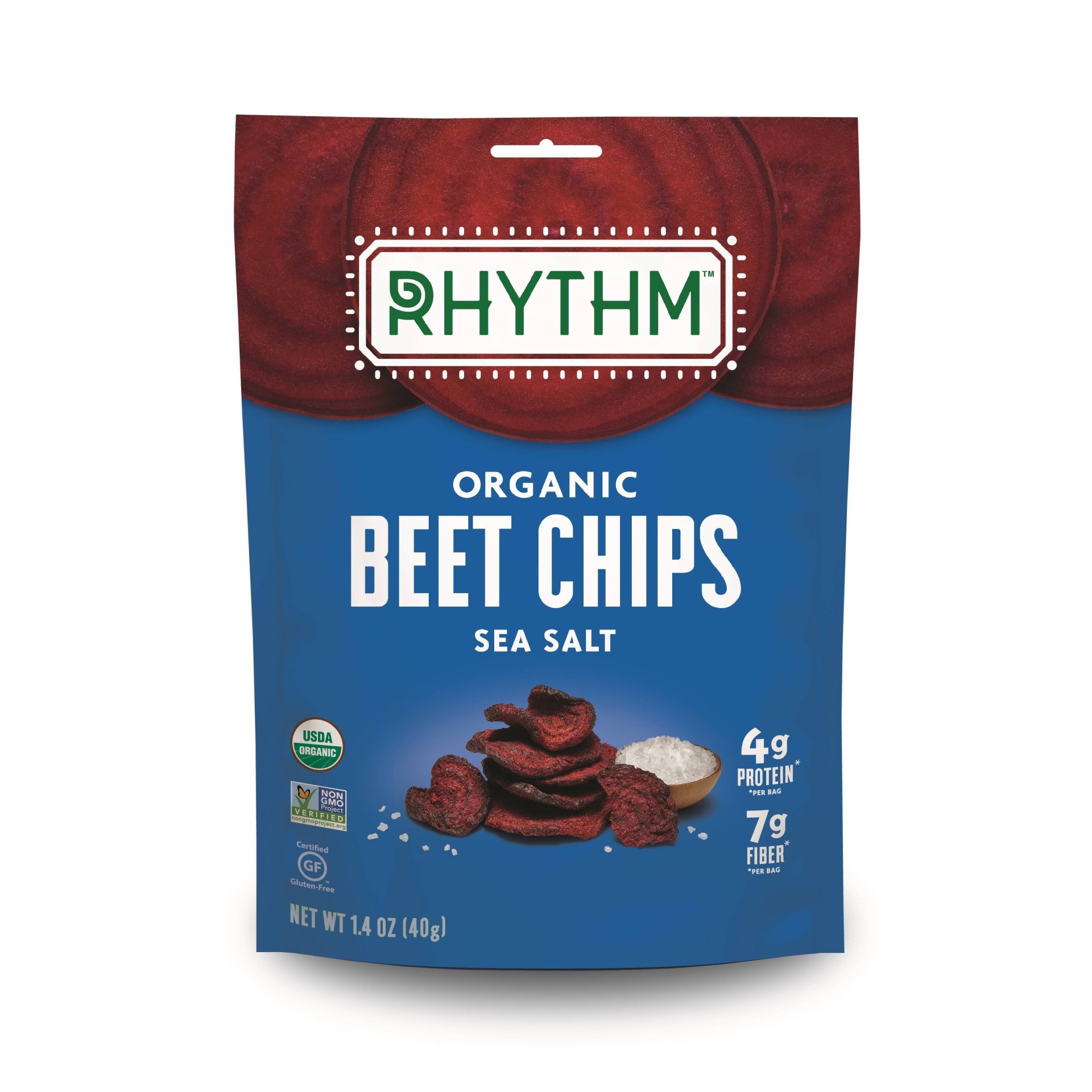 slide 1 of 3, Rhythm Superfoods Sea Salt Beet Chips, 1.4 oz