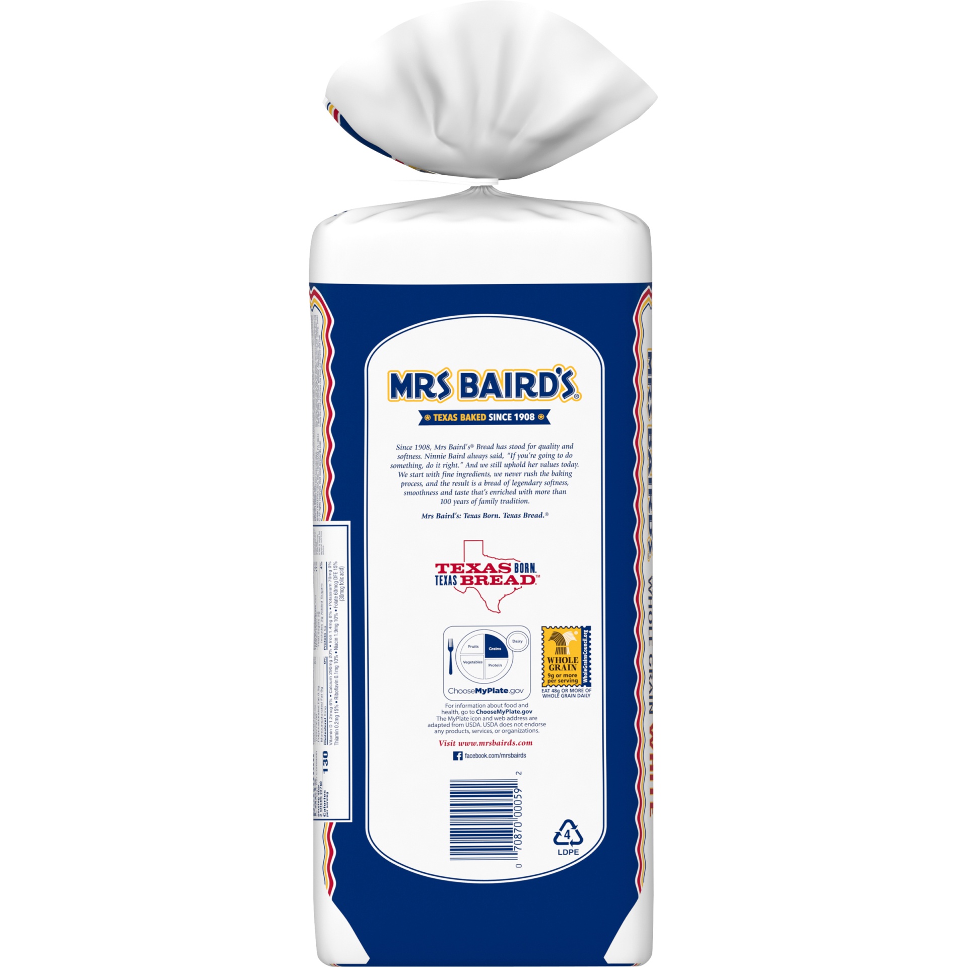 Mrs Baird's Whole Grain White Bread Nutrition Facts edu.svet.gob.gt