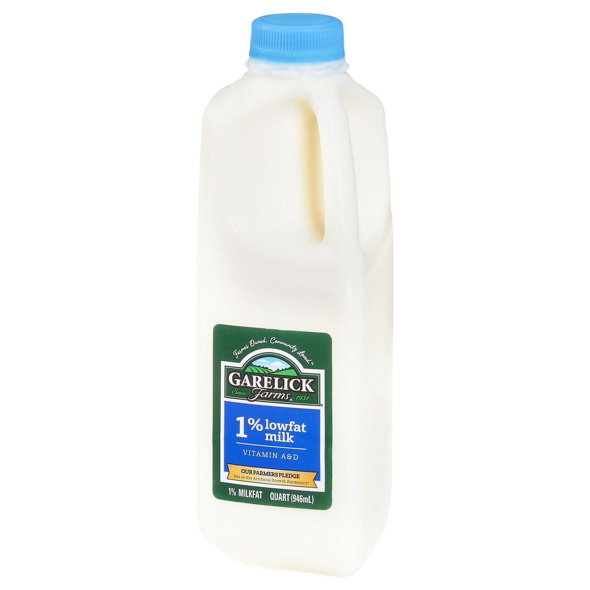 slide 3 of 9, Garelick Farms 1% Lowfat Milk with Vitamin A and D, Milk Quart - 1 Jug, 1 qt