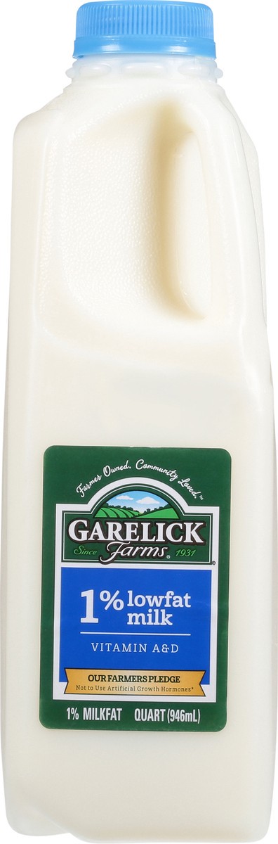 slide 6 of 9, Garelick Farms 1% Lowfat Milk with Vitamin A and D, Milk Quart - 1 Jug, 1 qt
