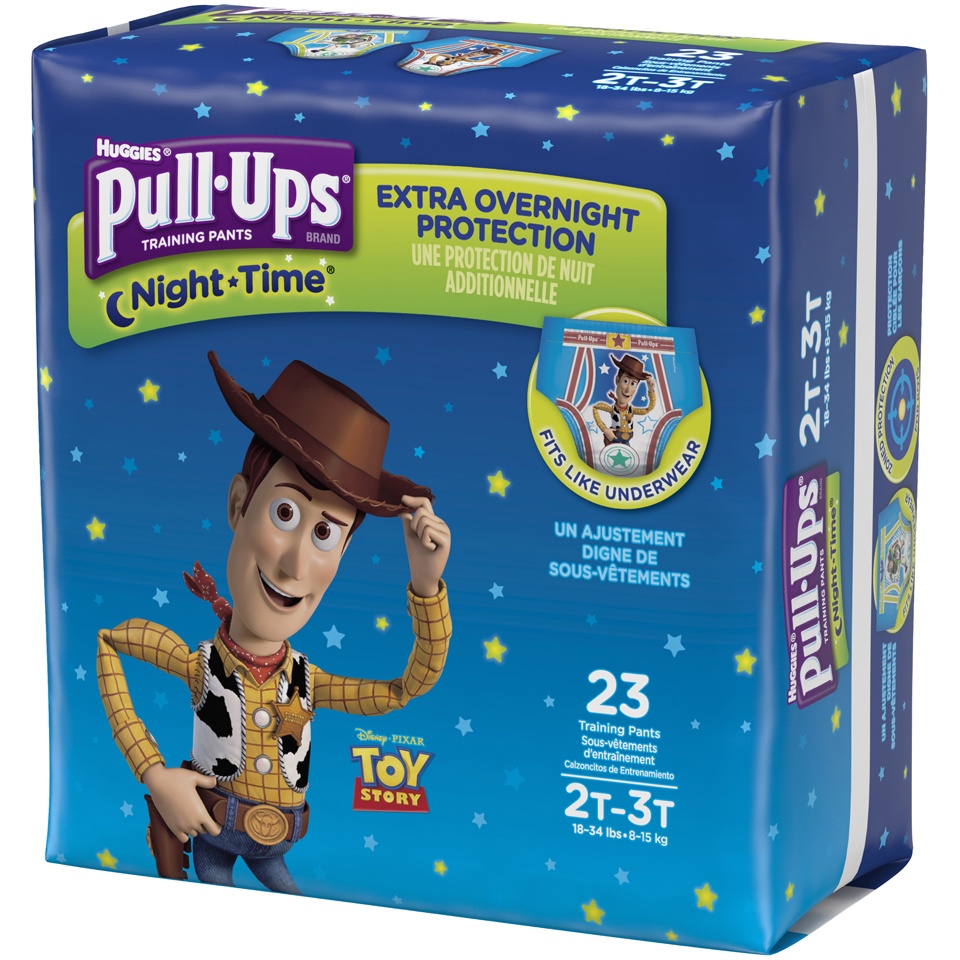 slide 3 of 3, Pull-Ups Jumbo Night Time Potty Training Pants For Boys, 2T-3T, 23 ct