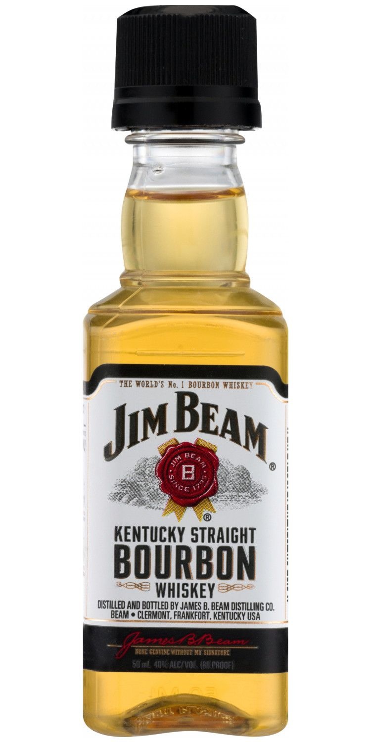 slide 1 of 1, Jim Beam White Kentucky Bourbon, 50 ml