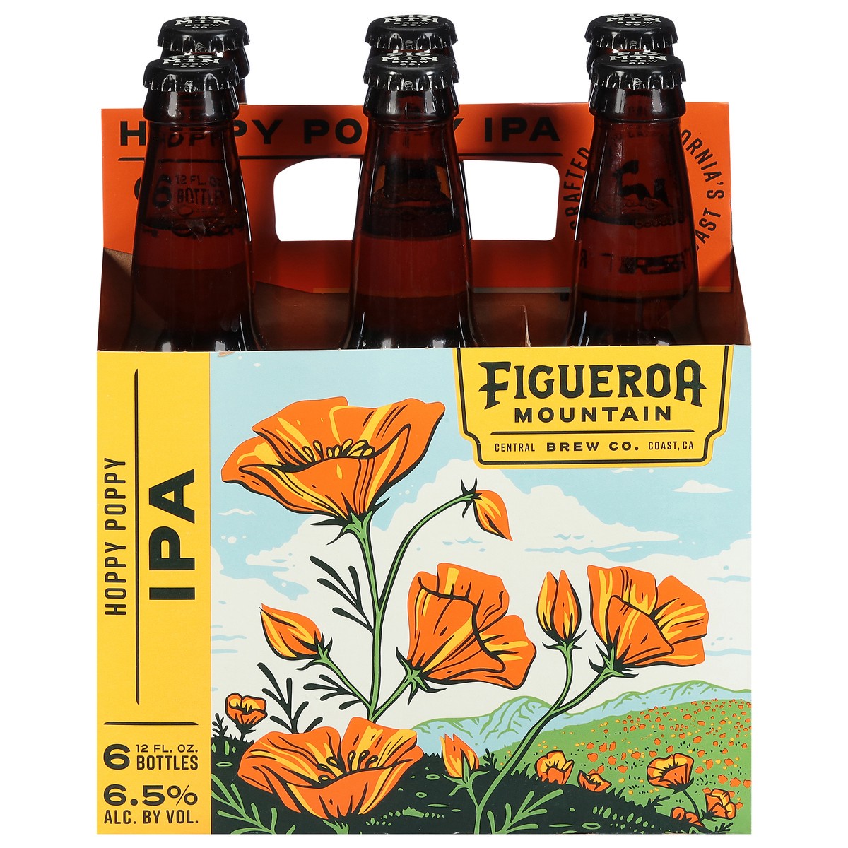 slide 5 of 11, Figueroa Mountain IPA Hoppy Poppy Beer 6 - 12 fl oz Bottles, 6 ct; 12 fl oz