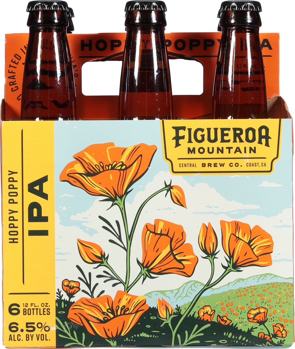 slide 6 of 11, Figueroa Mountain IPA Hoppy Poppy Beer 6 - 12 fl oz Bottles, 6 ct; 12 fl oz