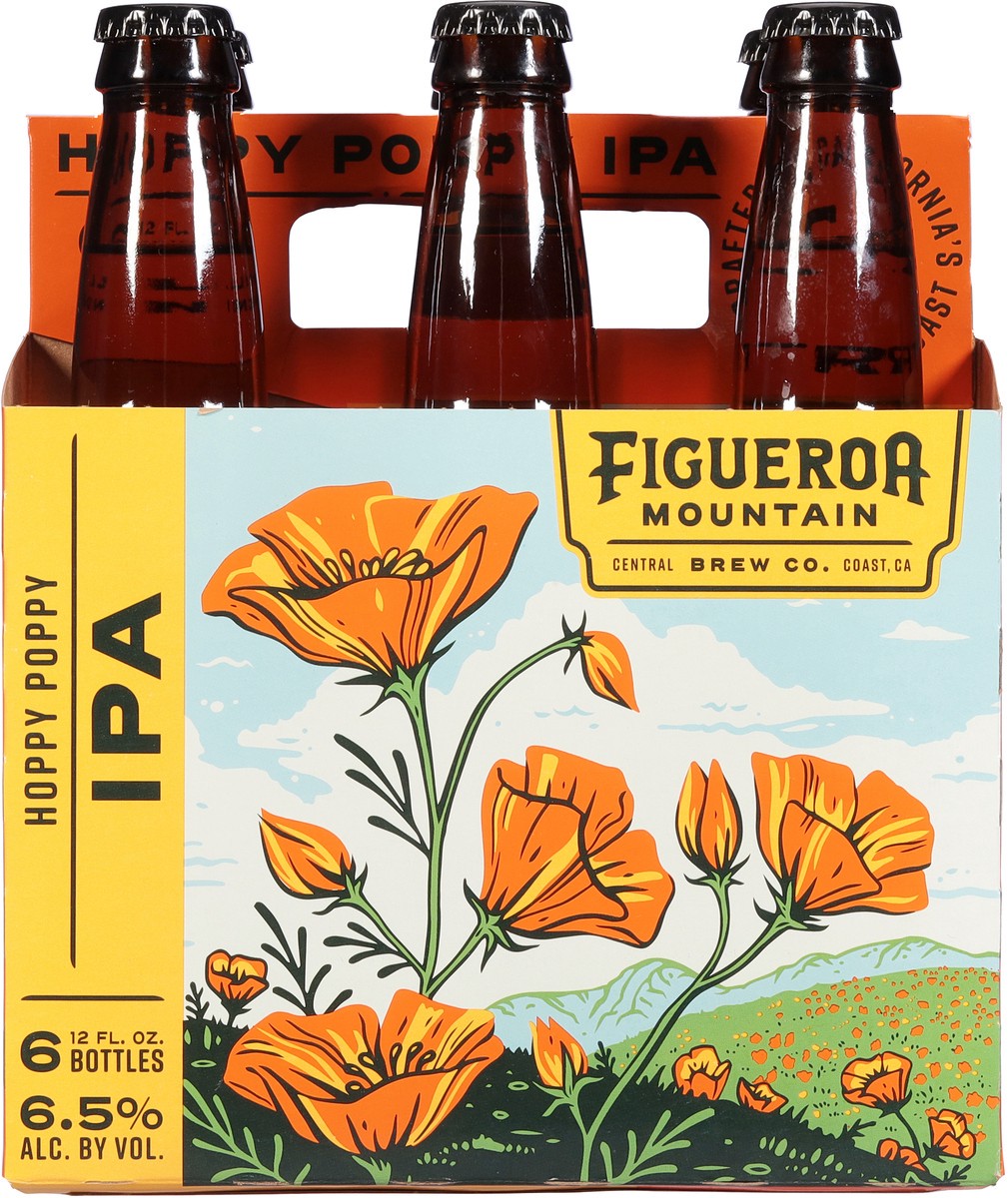 slide 7 of 11, Figueroa Mountain IPA Hoppy Poppy Beer 6 - 12 fl oz Bottles, 6 ct; 12 fl oz