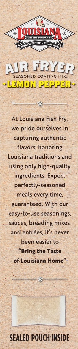 slide 7 of 9, Louisiana Air Fryer Lemon Pepper Seasoned Coating Mix 5 oz, 5 oz