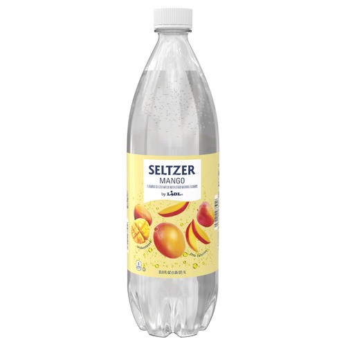 slide 1 of 1, seltzer water, mango, 33.8 fl oz