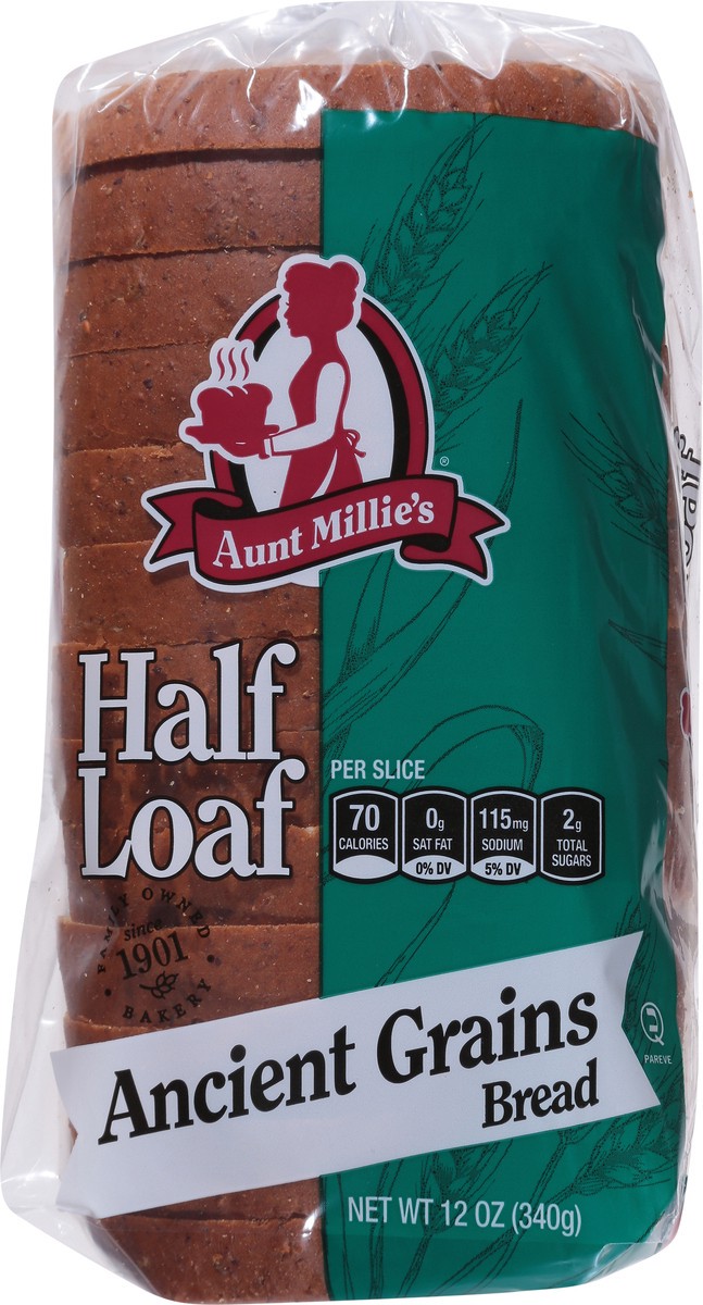 slide 2 of 9, Aunt Millie's Ancient Grain Half Loaf, 12 oz