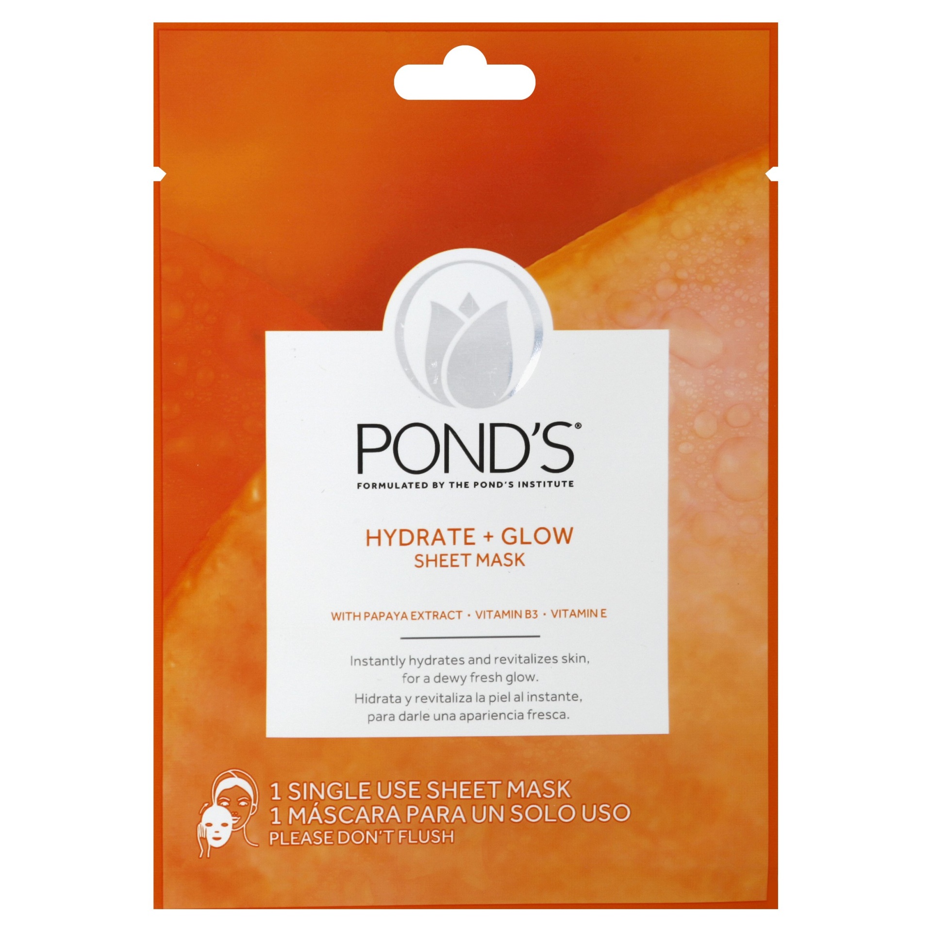 slide 1 of 1, Pond's Face Mask Hydrate and Glow, 1 ct