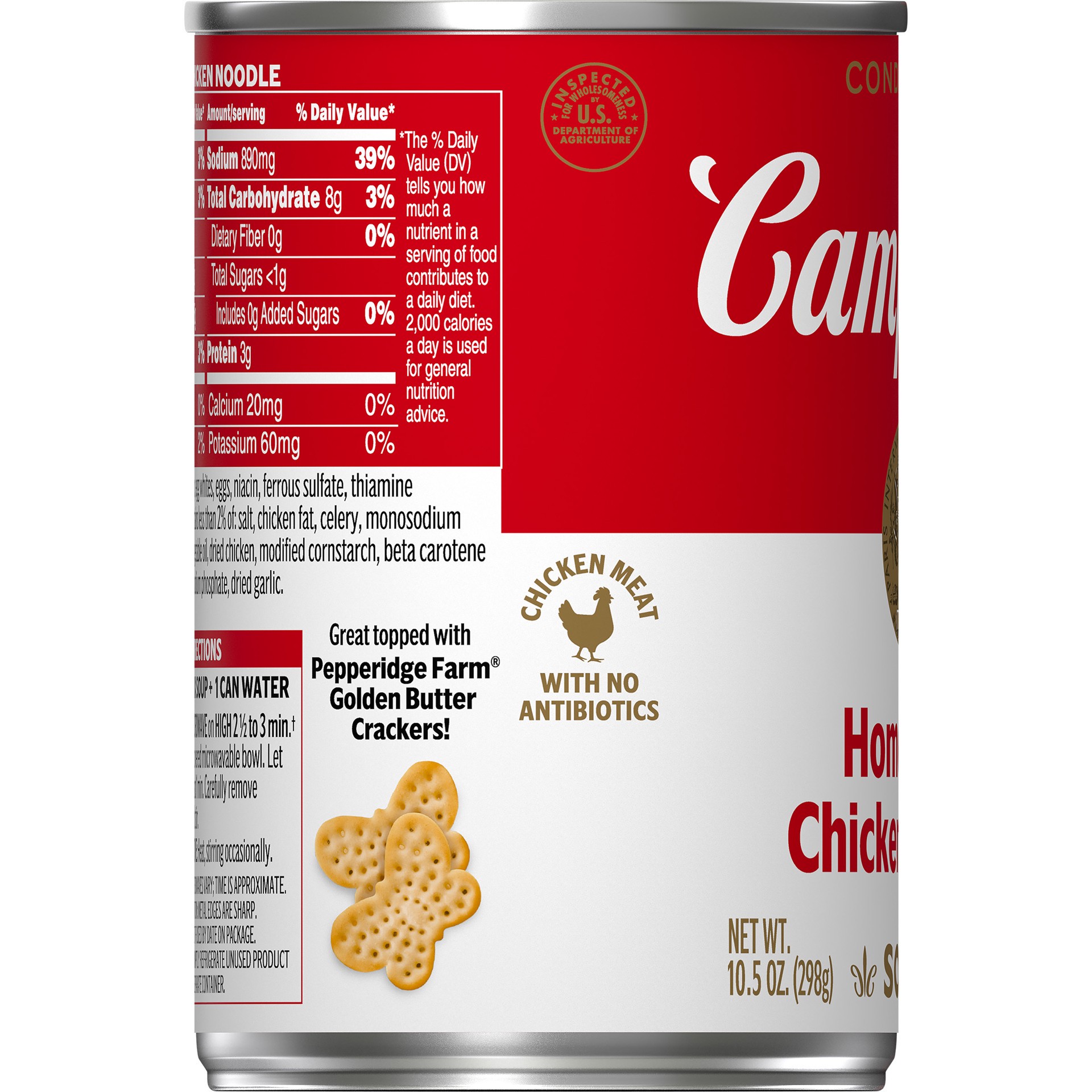 slide 4 of 5, Campbell's Condensed Homestyle Chicken Noodle Soup, 10.5 oz Can, 10.5 oz