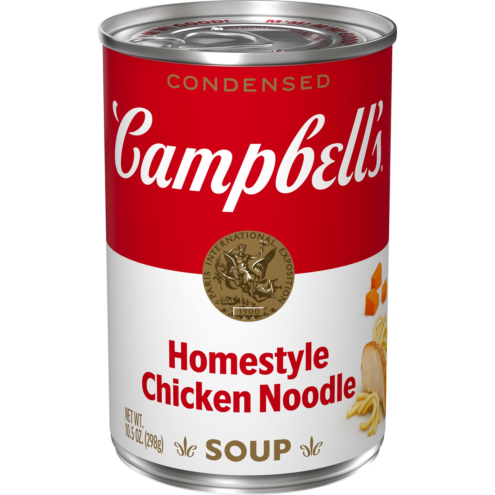 slide 1 of 5, Campbell's Condensed Homestyle Chicken Noodle Soup, 10.5 oz Can, 10.5 oz