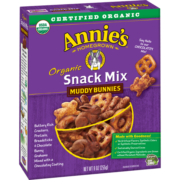 slide 1 of 1, Annie's Homegrown Organic Snack Mix Muddy Bunnies, 9 oz