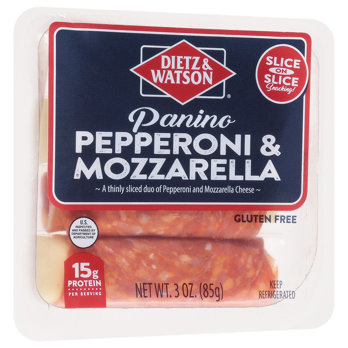 slide 4 of 14, Dietz & Watson Pepperoni & Mozzarella Panino 3 oz, 3 oz