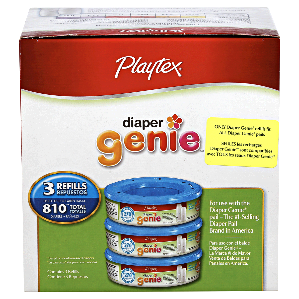 slide 3 of 6, Diaper Genie II Refill, 3 ct