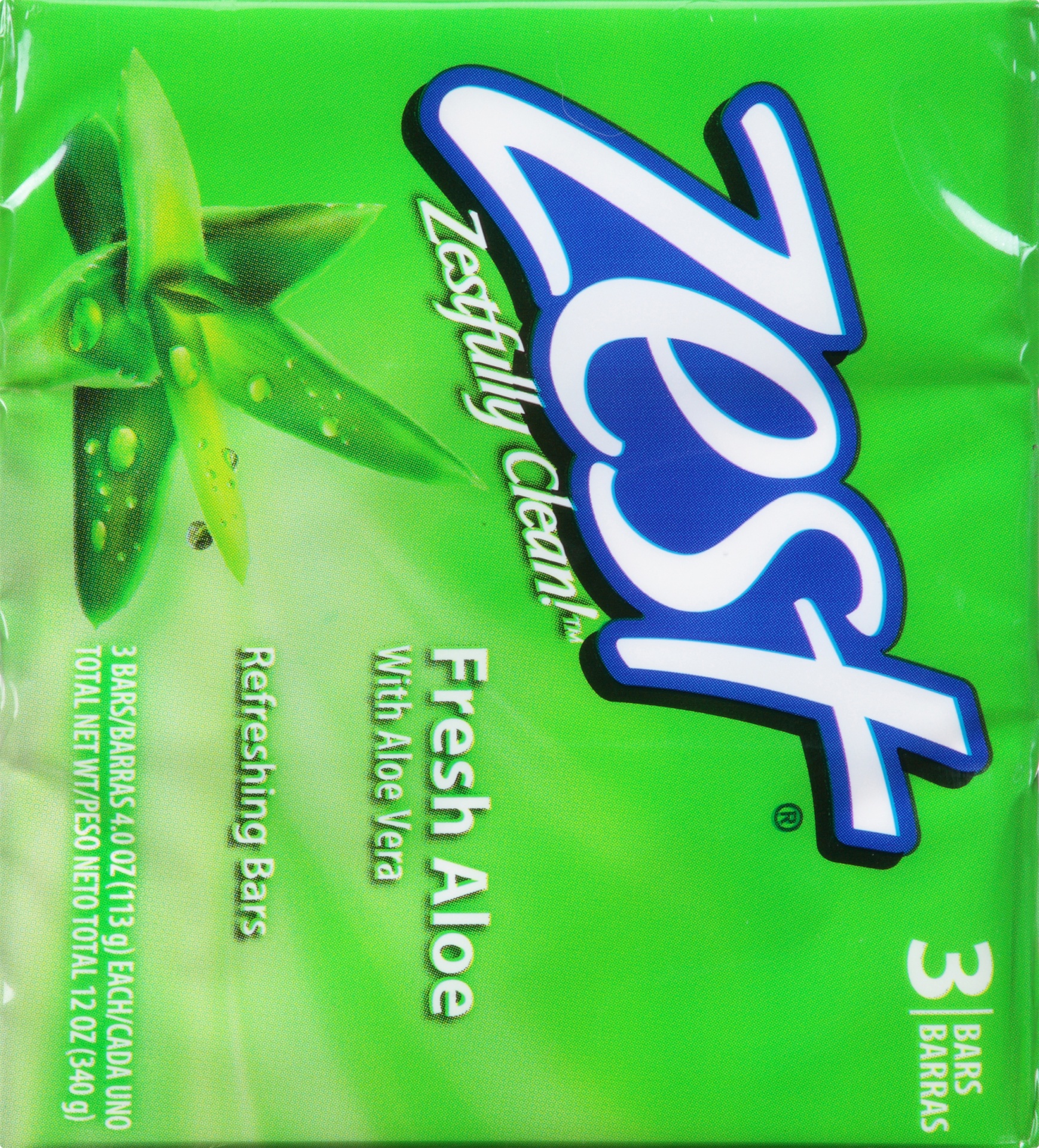 slide 6 of 7, Zest Fresh Aloe Refreshing Soap, 3 ct; 4 oz