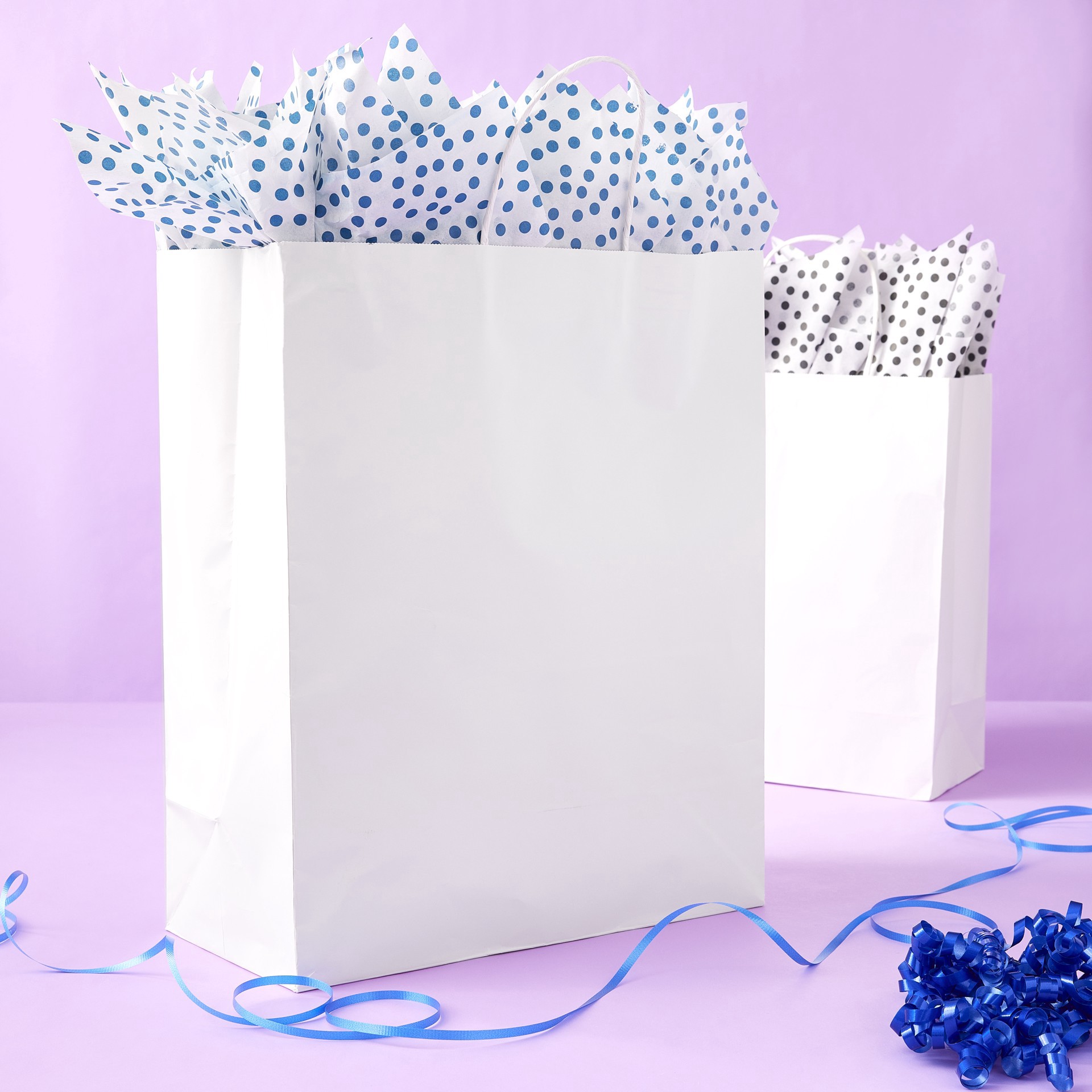 slide 2 of 3, X-Large White Glossy Paper Bag By Celebrate It, 13 in x 6.5 in x 16 in