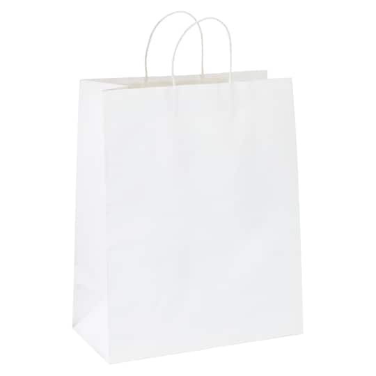 slide 1 of 3, X-Large White Glossy Paper Bag By Celebrate It, 13 in x 6.5 in x 16 in