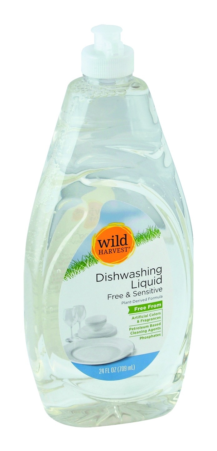 slide 1 of 7, Wild Harvest Sensitive Dish Detergent Free, 24 fl oz