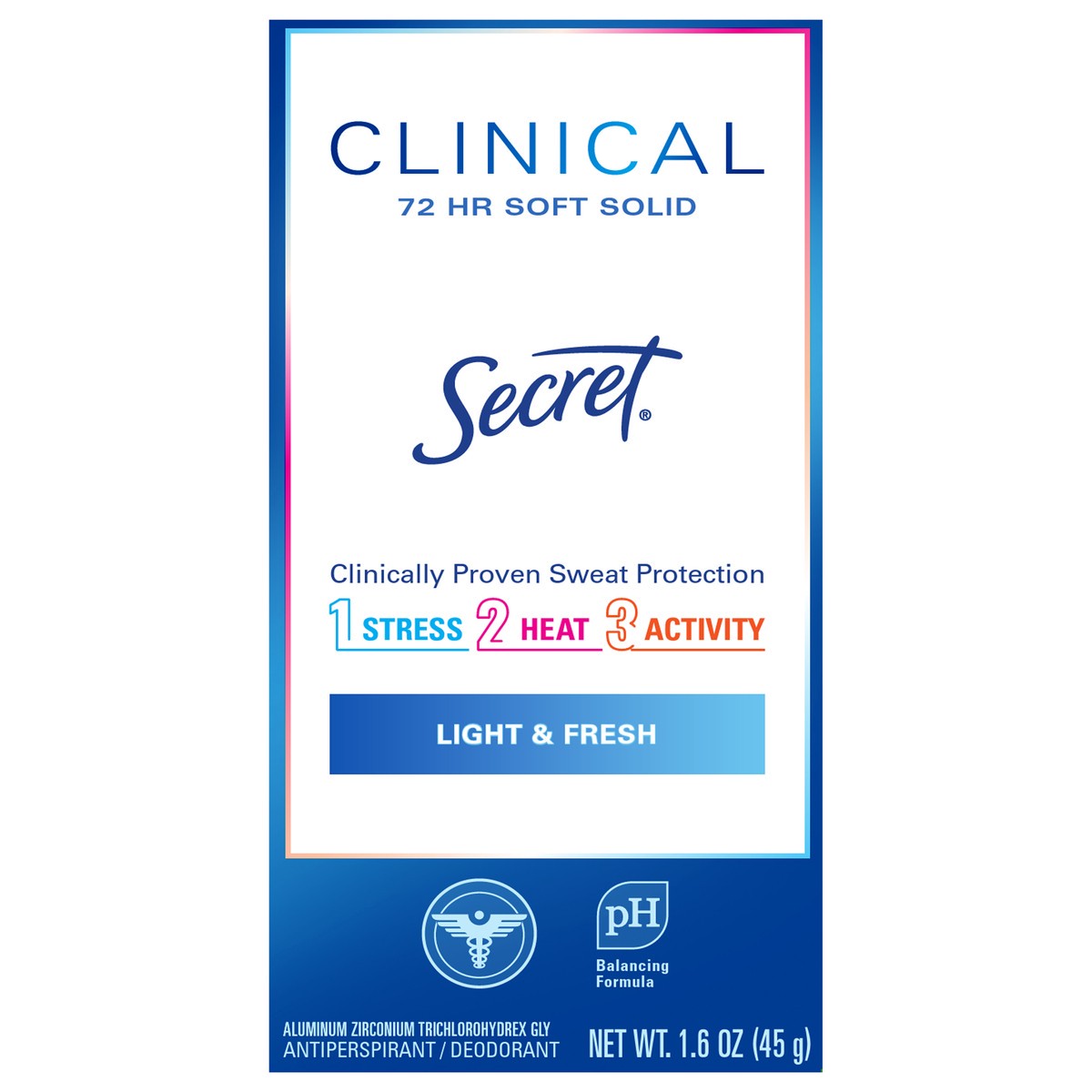 slide 4 of 9, Secret Clinical Strength Soft Solid Antiperspirant and Deodorant for Women, Light & Fresh, 1.6 oz, 1.6 oz