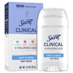 Secret Clinical Strength Soft Solid Antiperspirant and Deodorant for Women, Light & Fresh, 1.6 oz