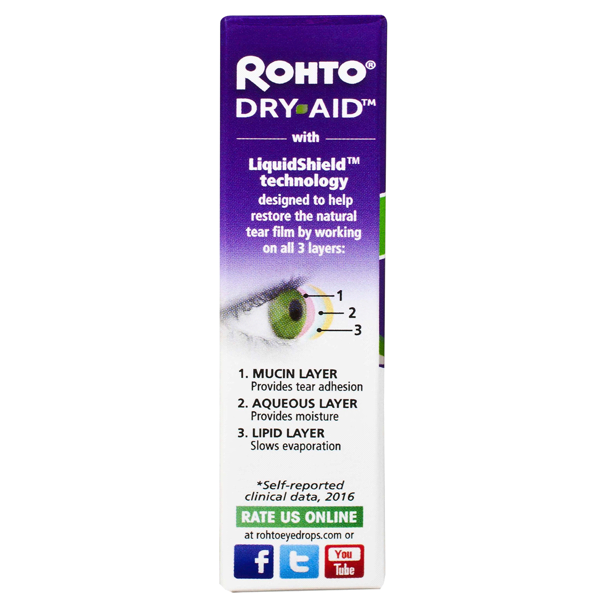 Rohto DryAid Dry Eye Relief Eye Drops 0.34 fl oz Shipt
